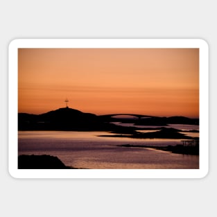 Lofoten Sunset / Swiss Artwork Photography Sticker